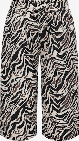 ONLY Carmakoma Wide Leg Housut 'CARELITE' värissä musta: etupuoli