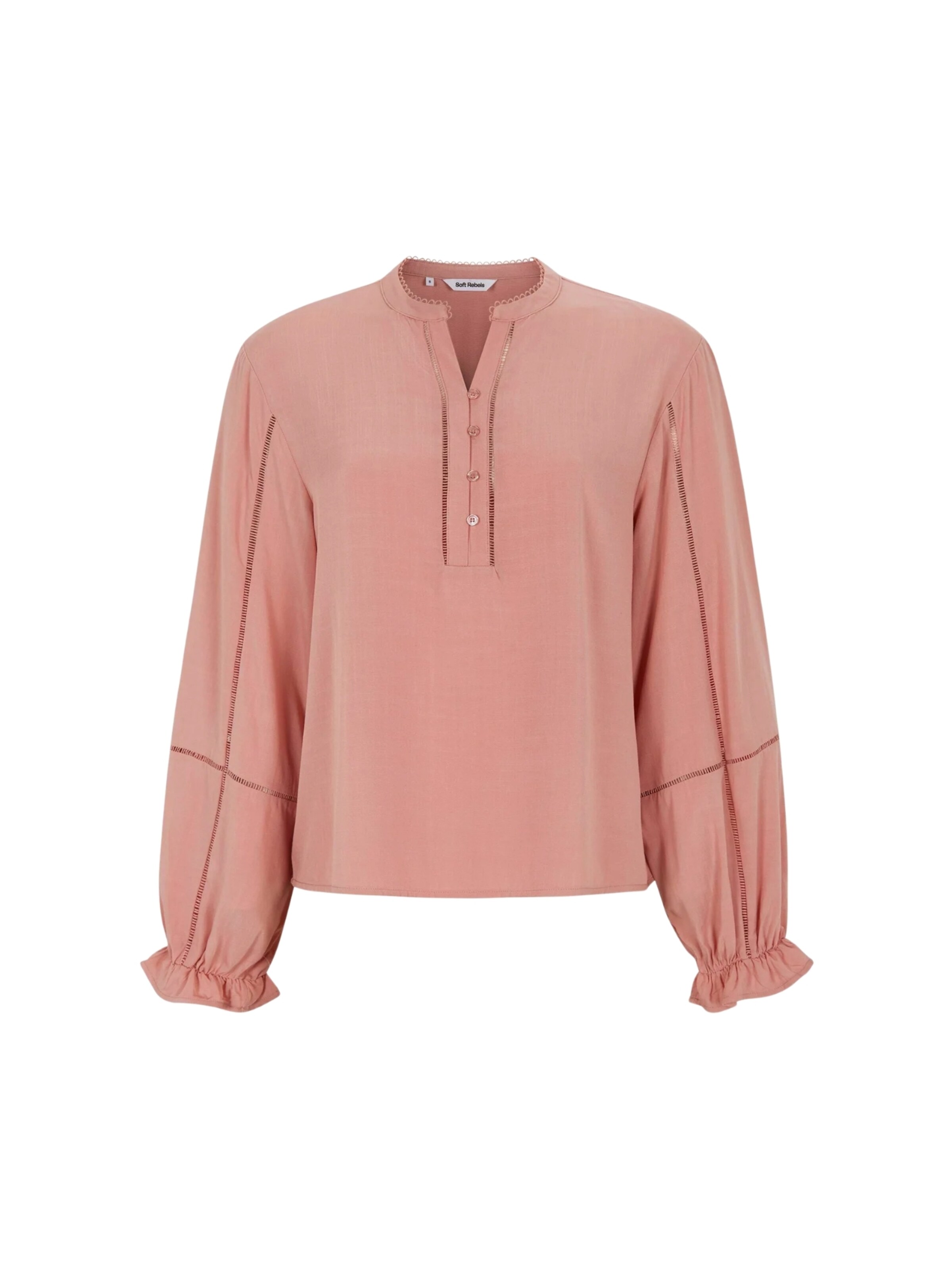 Soft Rebels Blouse ' Edwina ' in Roze: voorkant