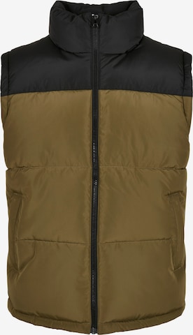 Urban Classics Bodywarmer in Groen: voorkant