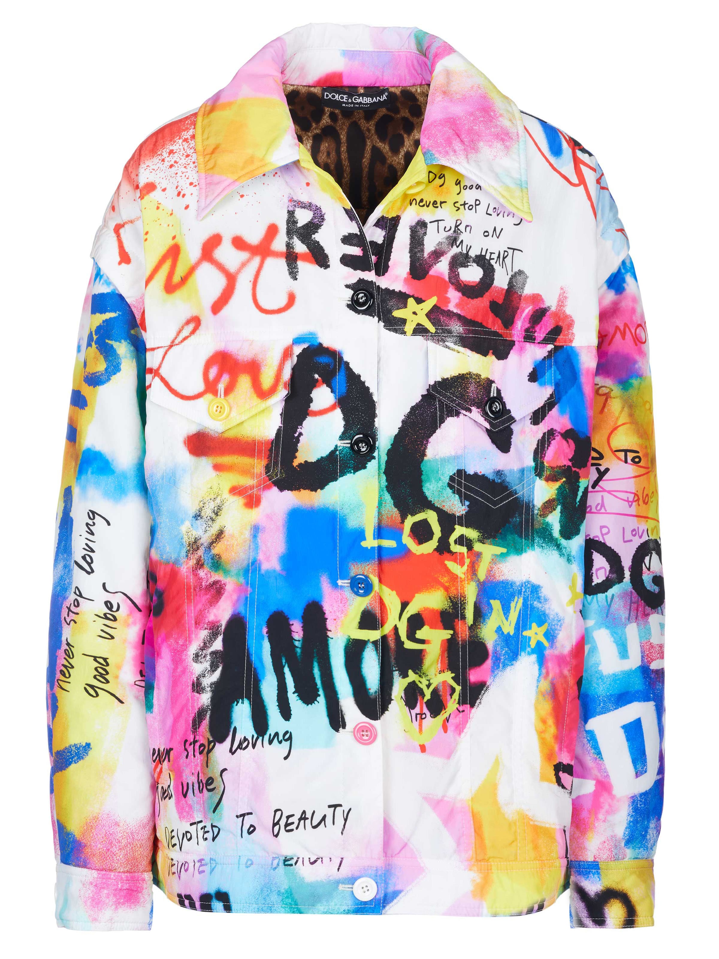 DOLCE & GABBANA Übergangsjacke 'Dolce & Gabbana Jacke'‌‌‌‌‌‌‌‌ in Mischfarben: Vorderseite