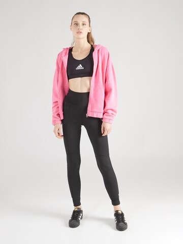 ADIDAS SPORTSWEAR Athletic Zip-Up Hoodie in Pink