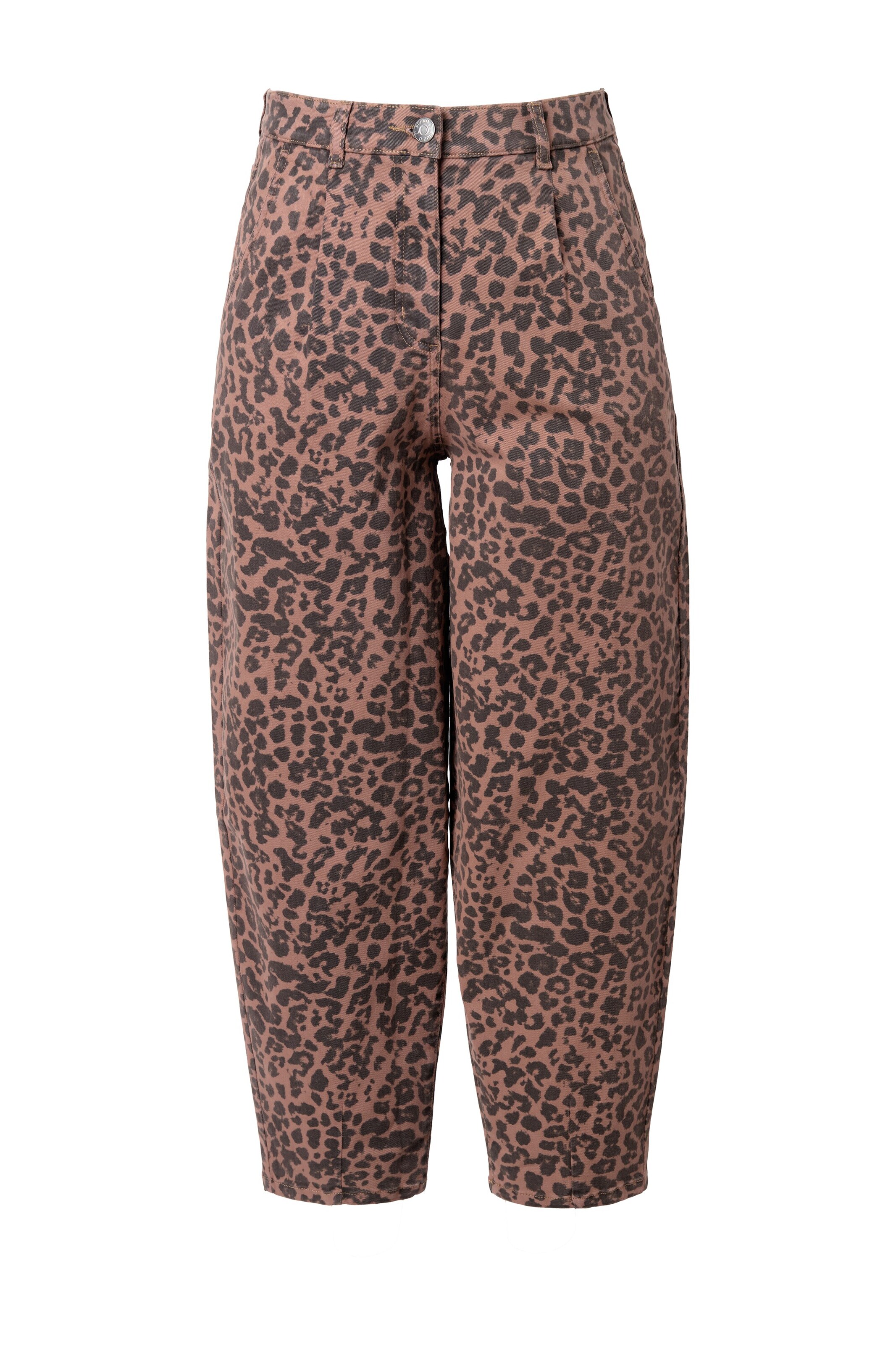 Studio Untold Tapered Jeans in Bruin: voorkant