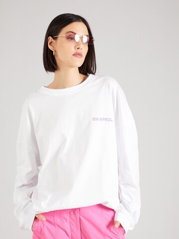 T-shirt 'Cosmic Love' OH APRIL en blanc : devant