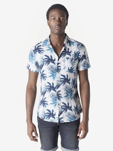 KOROSHI Slim fit Overhemd in Wit: voorkant