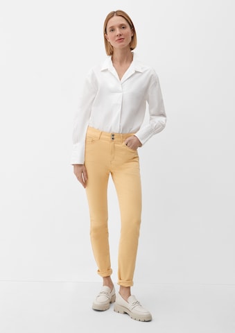 s.Oliver BLACK LABEL Skinny Broek in Geel