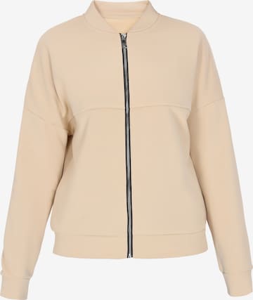 Veste de survêtement faina Athlsr en beige : devant