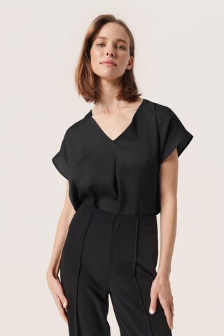 SOAKED IN LUXURY - Blusa 'Loana' em preto: frente