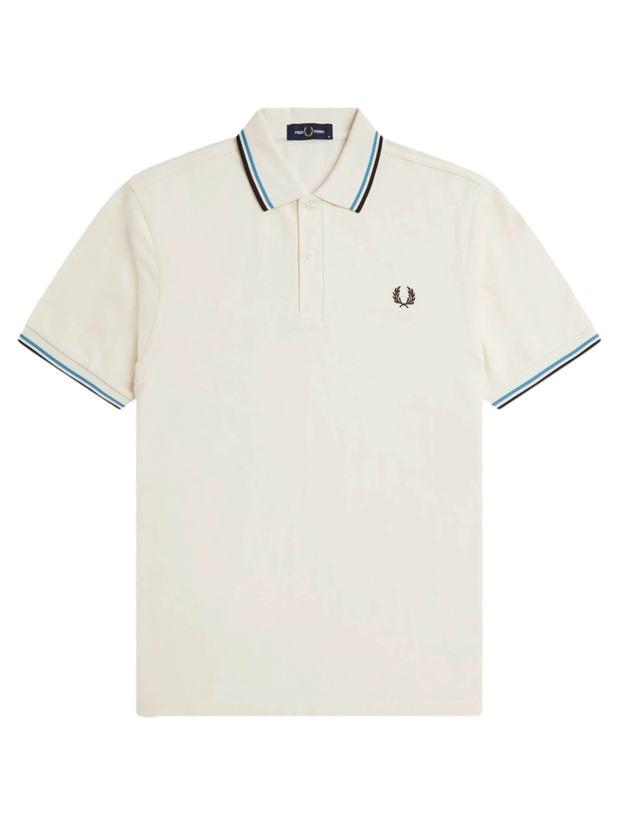 Fred Perry Camiseta 'Polo fred perry beige/azul-negro twin tipped shirt' en XL en beige, Vista del producto