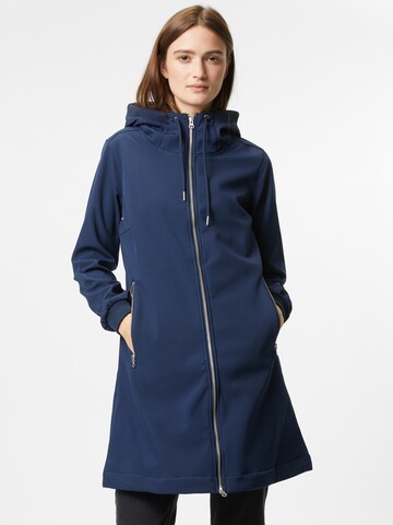 Danefae Between-seasons coat 'Jane' in Blue: front
