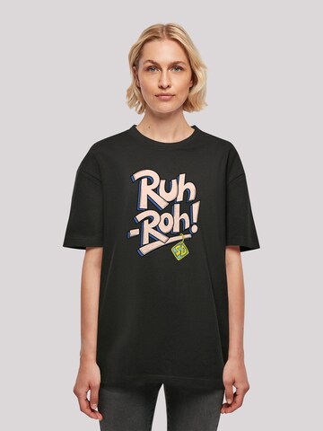 F4NT4STIC Shirt 'Ruh-Roh Dog Tag' in Black: front
