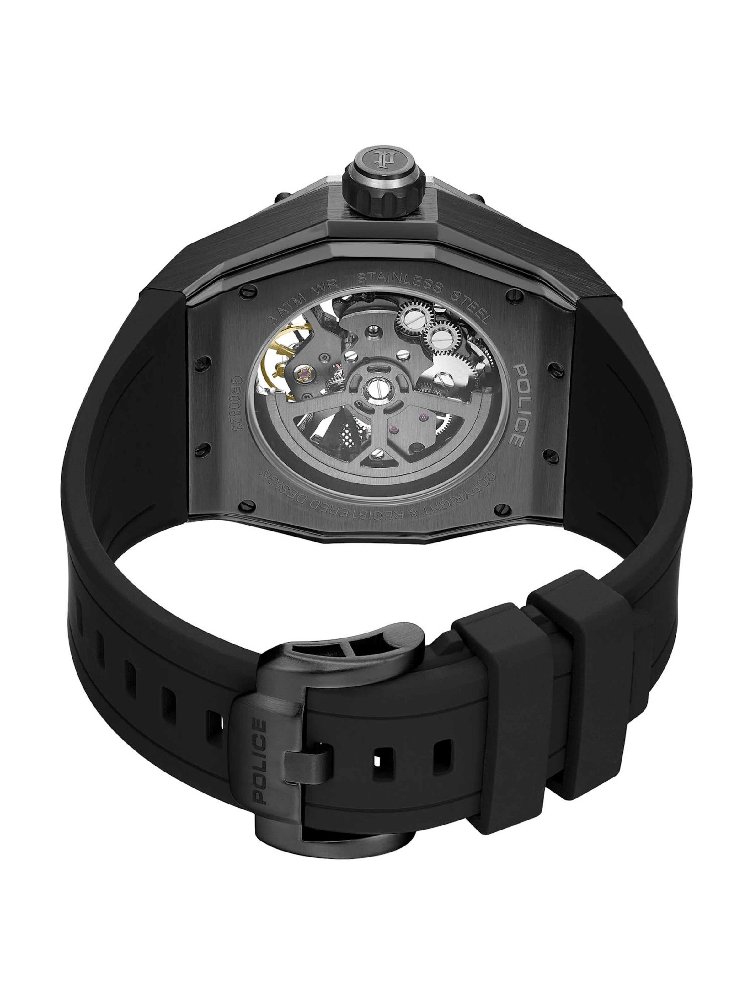 POLICE Analoog horloge 'Dayton' in Zwart