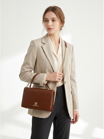 Borsa a spalla 'Borsa a Spalla Nicole Bruno Magli Ecopelle Texture Coccodrillo' di Bruno Magli in marrone