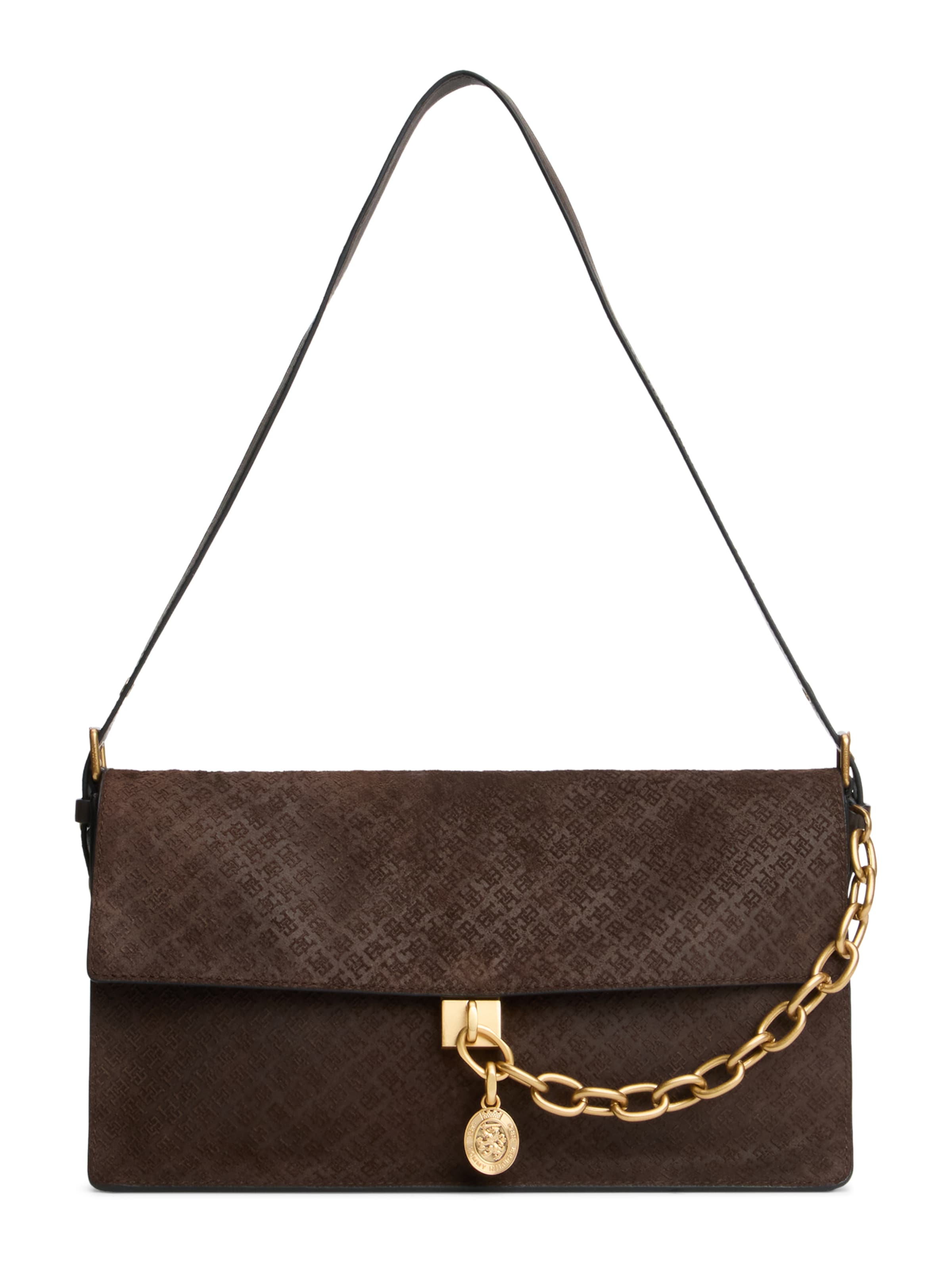 TOMMY HILFIGER Schultertasche in Braun: Vorderseite