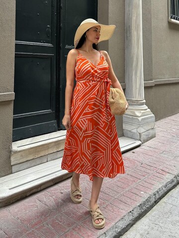 For You Moda Jurk in Oranje