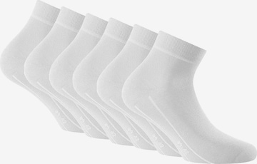 Chaussettes Rohner Basic en blanc : devant