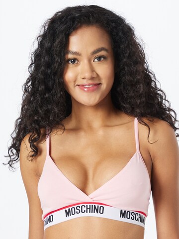 Moschino Underwear - Triángulo Sujetador en rosa: frente