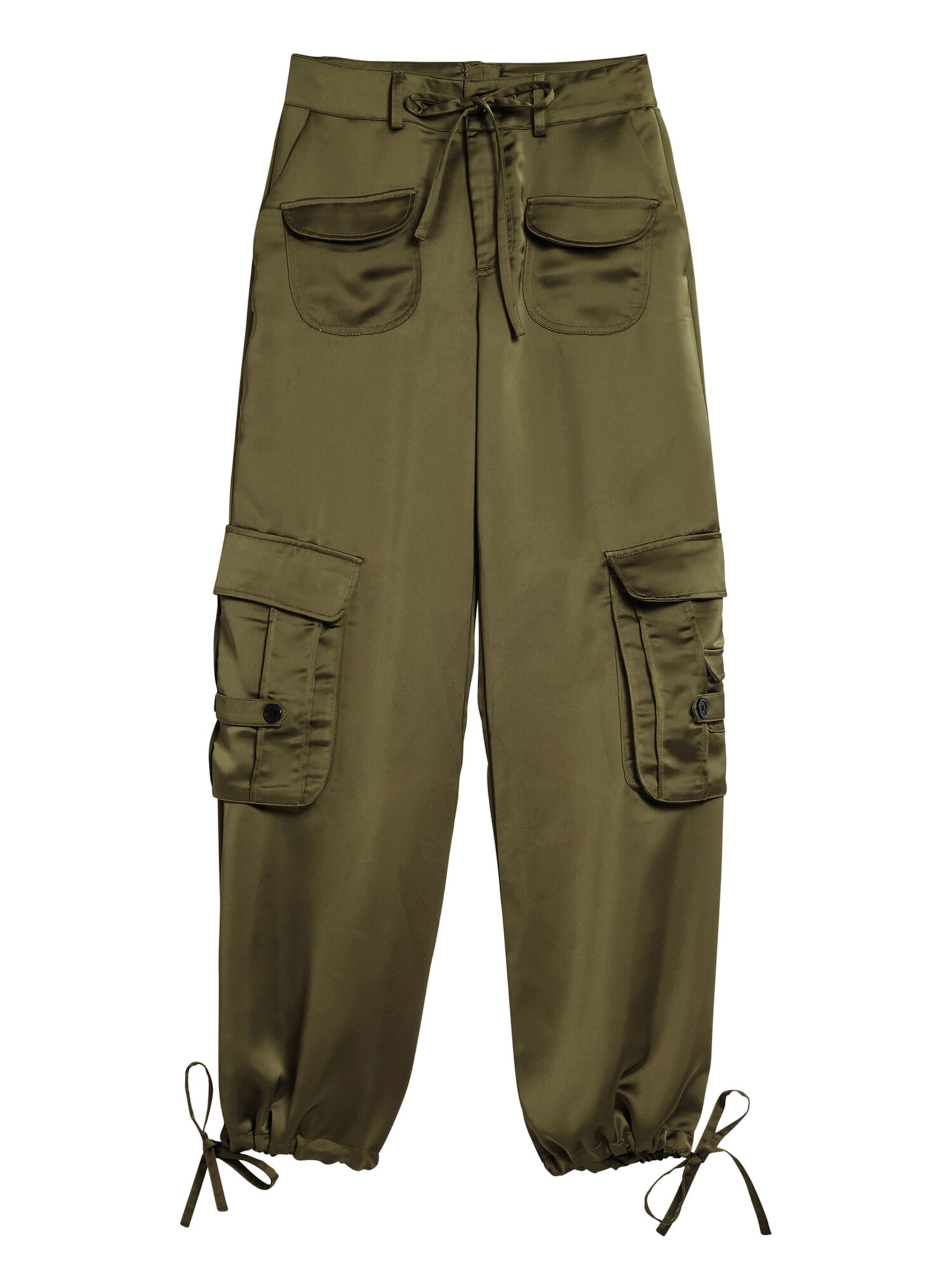 Desigual - Calças cargo em verde: frente