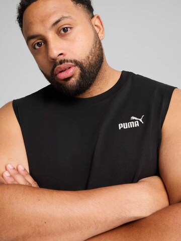 PUMA Shirt 'Puma Ess No. 1 Logo Sleeveless Tee' in Zwart