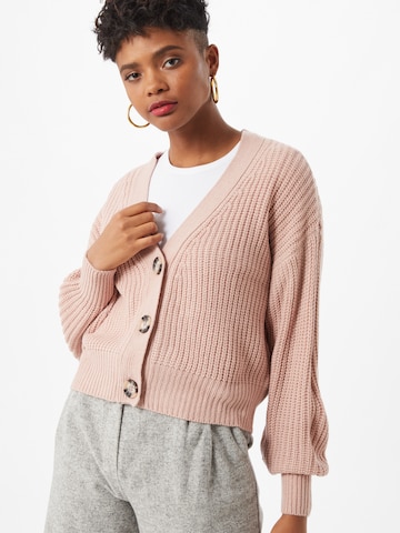 JDY Knit Cardigan 'Justy' in Pink: front