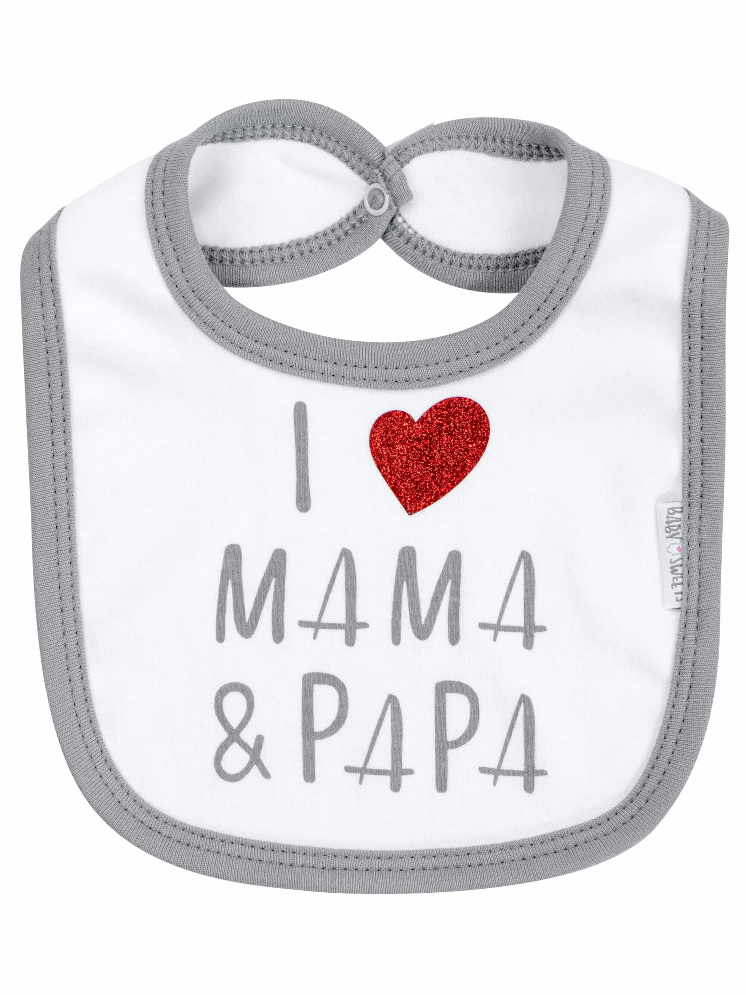 Baby Sweets Set 'I love Mama & Papa' in White