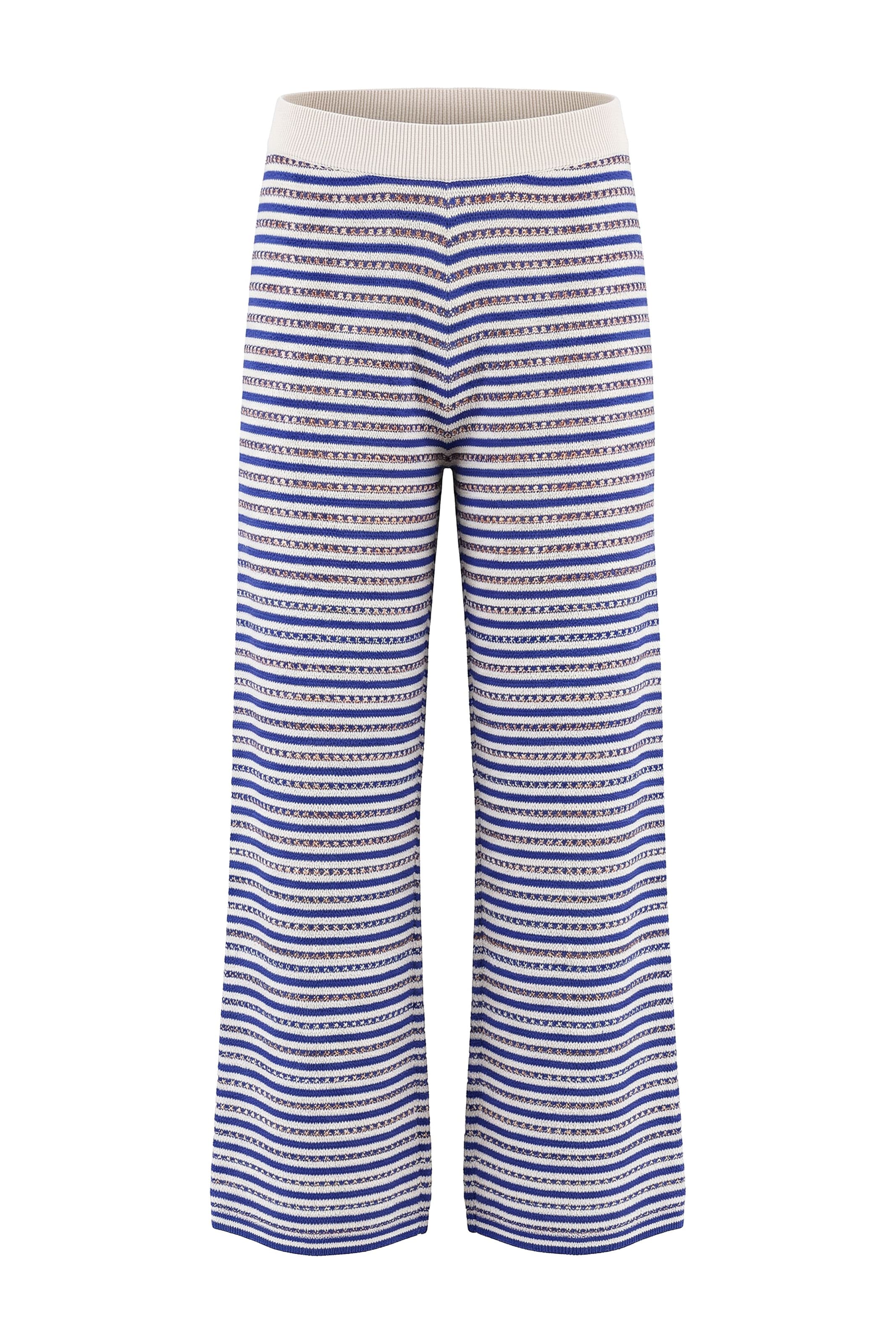 Studio Untold Wide leg Pants in Beige: front