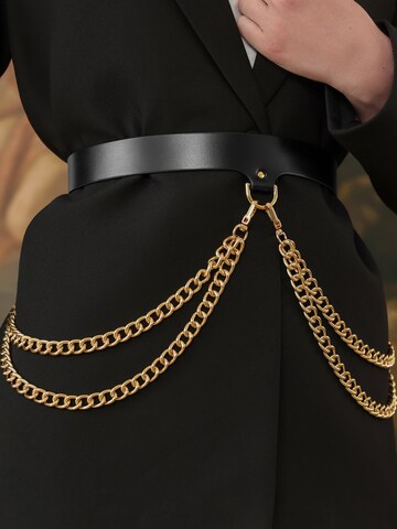 Haute Cuir Riem 'Neris Chained Belt' in Zwart