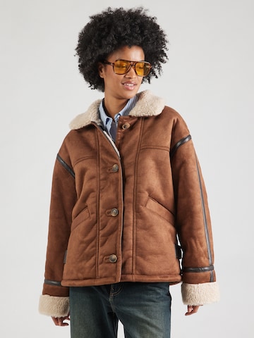 Veste mi-saison TOPSHOP en marron : devant