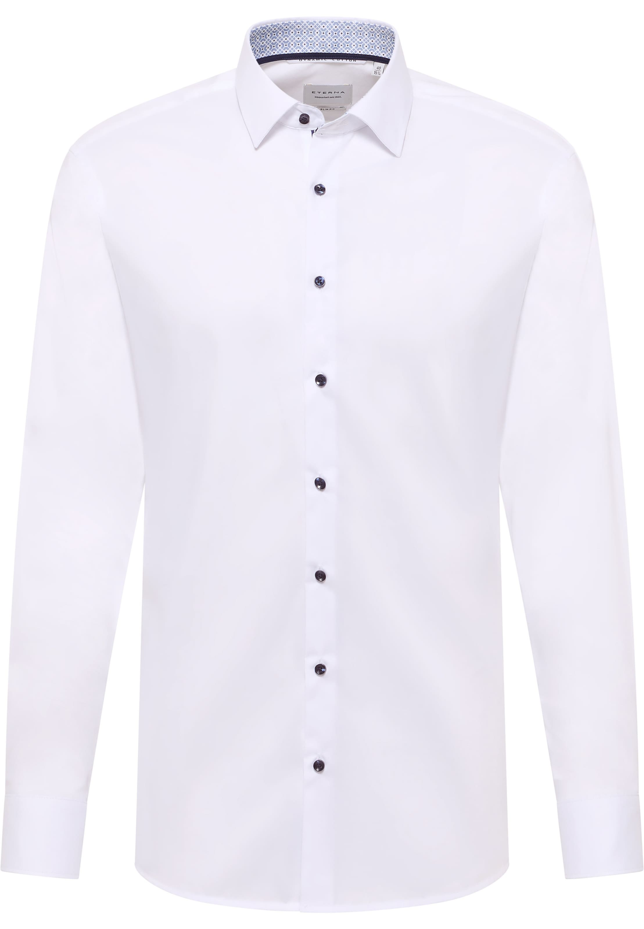 ETERNA Slim fit Zakelijk overhemd in Wit: voorkant