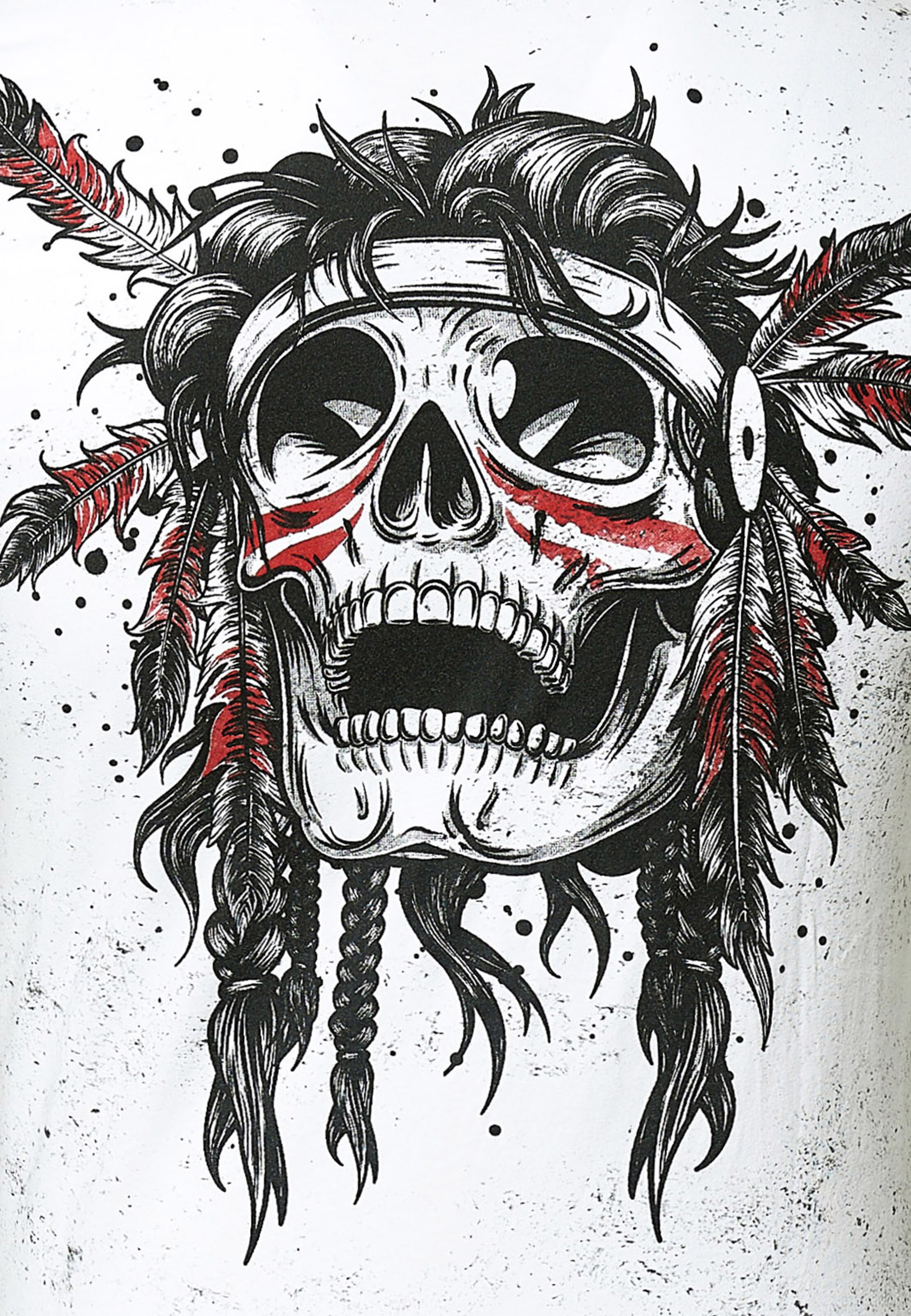 Rusty Neal T-Shirt mit verwaschenem Print in Weiß