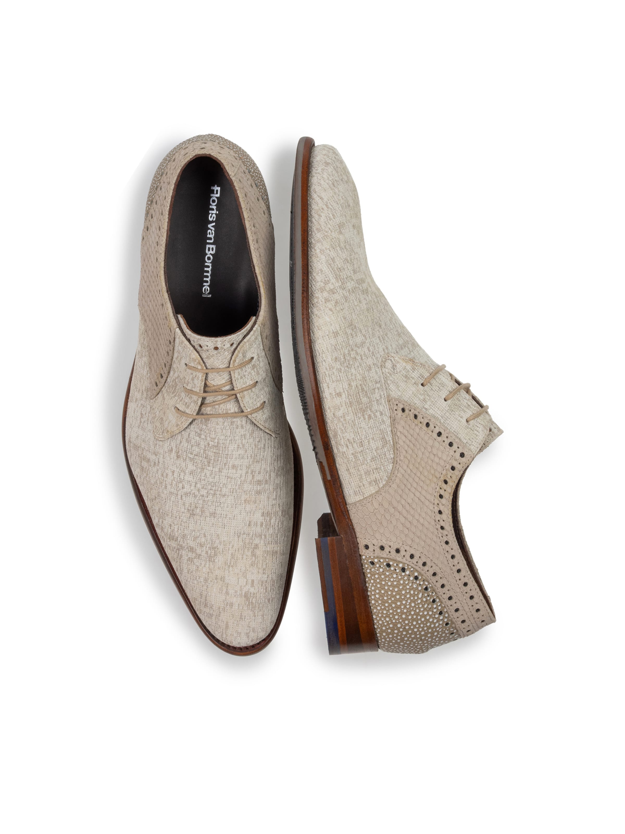 Floris van Bommel Schnürschuh 'DE STAPPER 39' in Braun