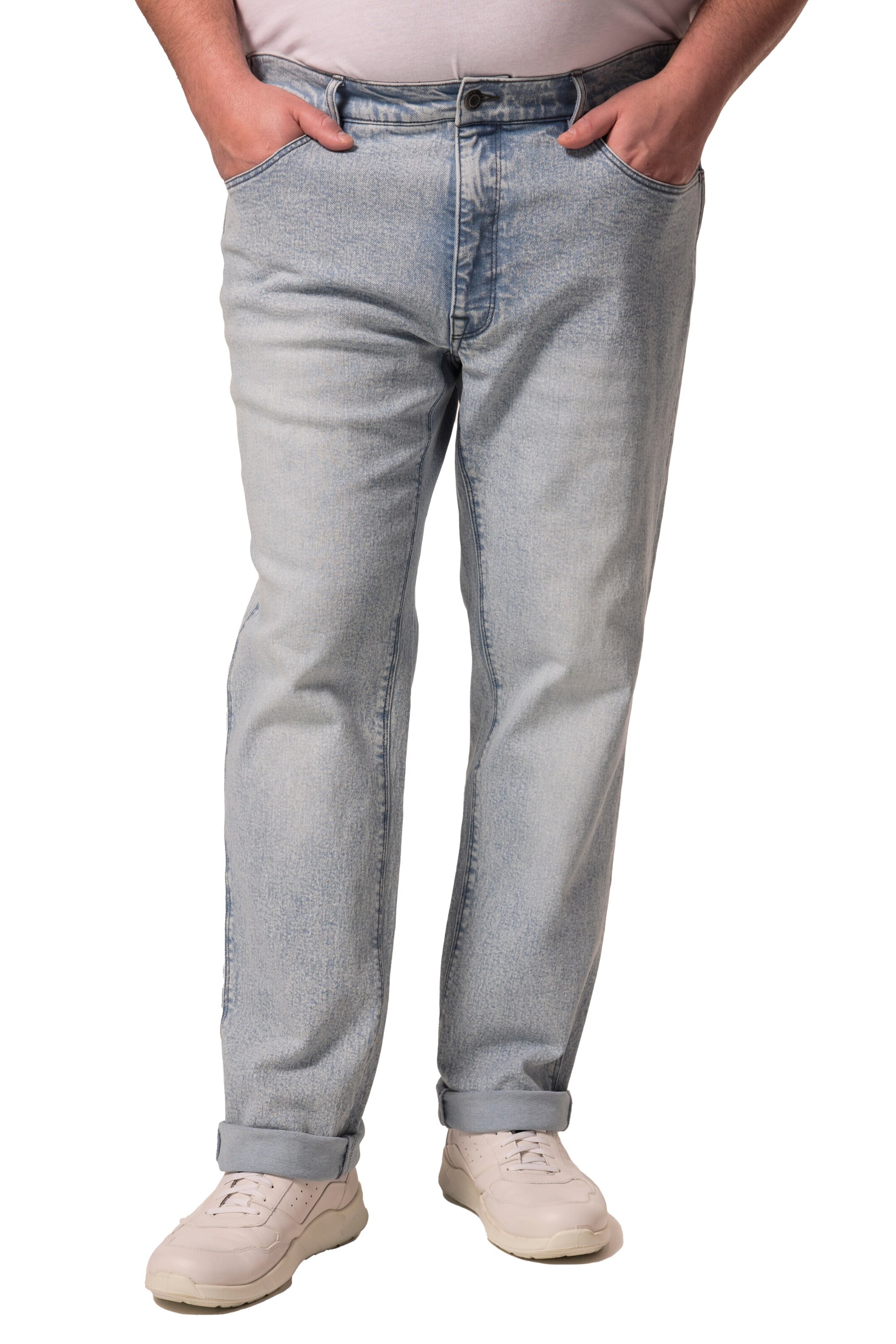 Men Plus Regular Jeans in Blauw: voorkant