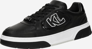 Baskets basses Karl Lagerfeld en noir : devant