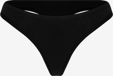 Albero Natur String 'Damen Bio Baumwoll Tanga-Slip' in Schwarz: Vorderseite