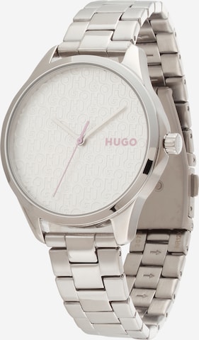 HUGO Analógové hodinky - strieborná: predná strana
