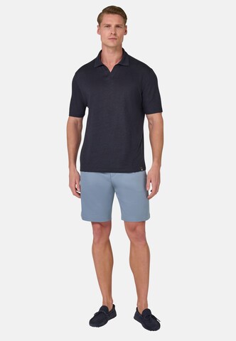 Boggi Milano Loosefit Bandplooibroek in Blauw