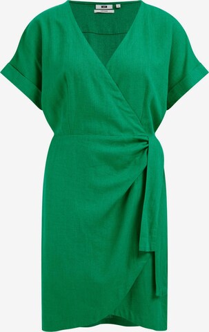 WE Fashion Рокля в зелено: отпред