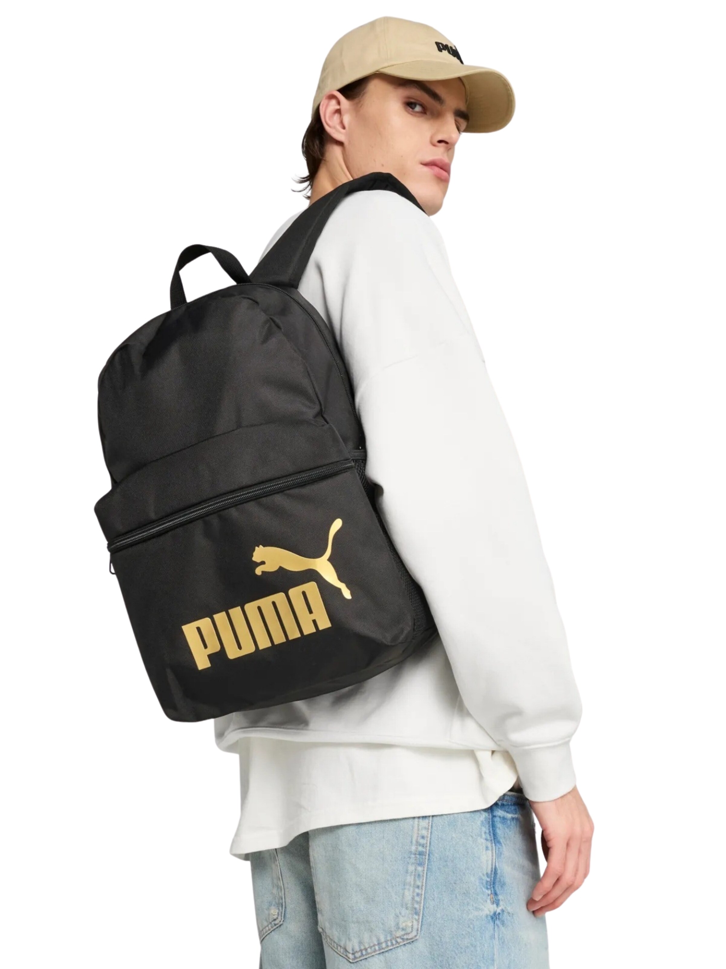 Zaino 'PHASE' di PUMA in nero: frontale