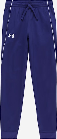 UNDER ARMOUR Tapered Sports trousers 'Pennant' in Blue: front