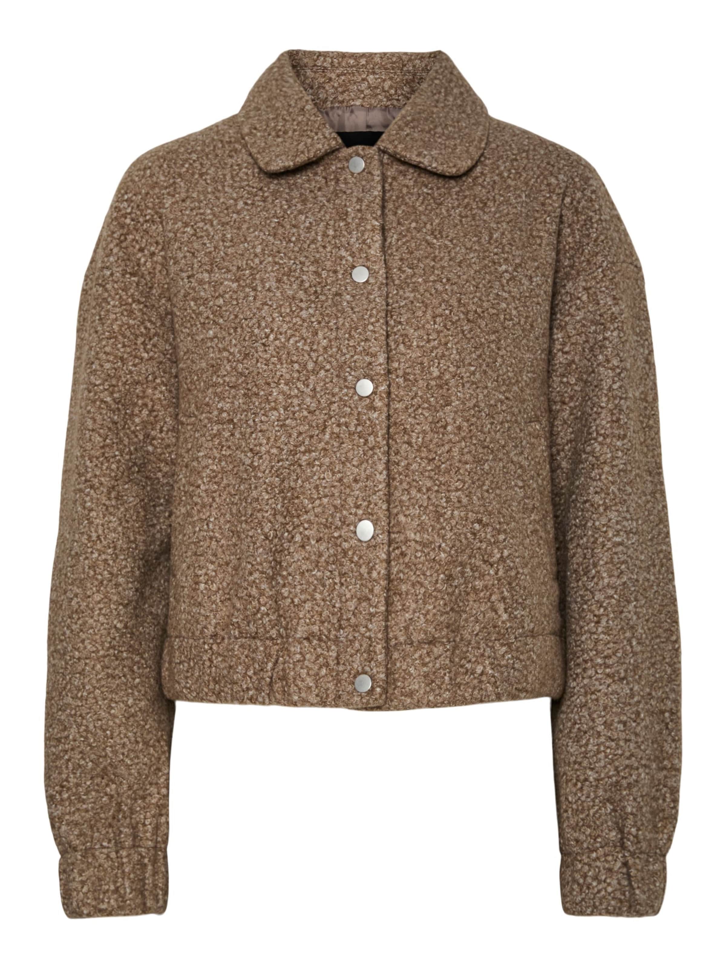 PIECES Overgangsjakke 'PCNADIA' i brun: forside