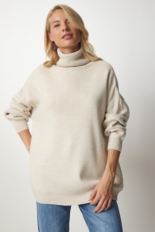 Pullover extra large di Happiness İstanbul in beige