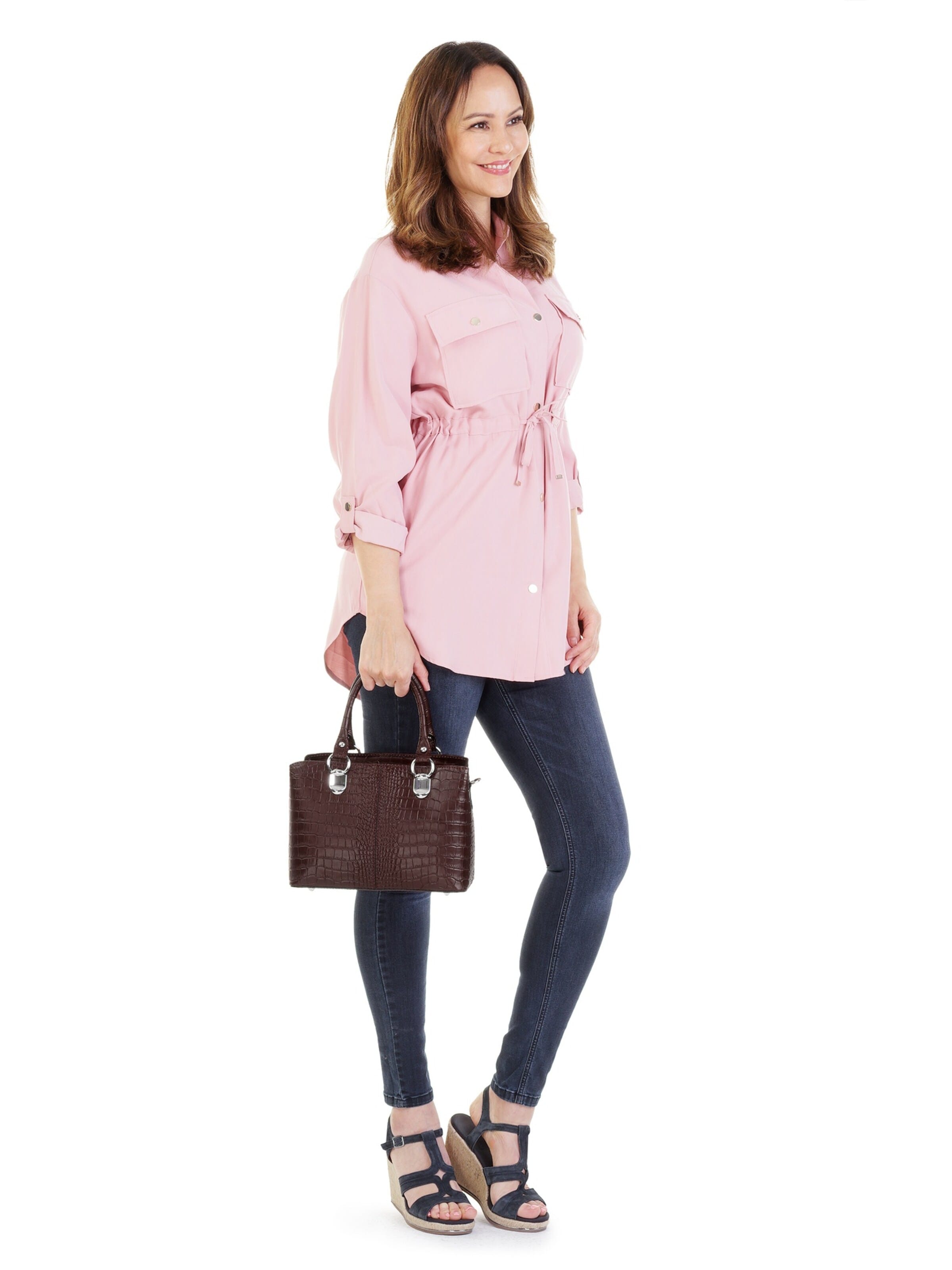 Cluty Crossbody Bag in Brown: front