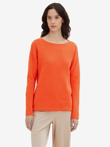 TOM TAILOR Sweater in Orange: front