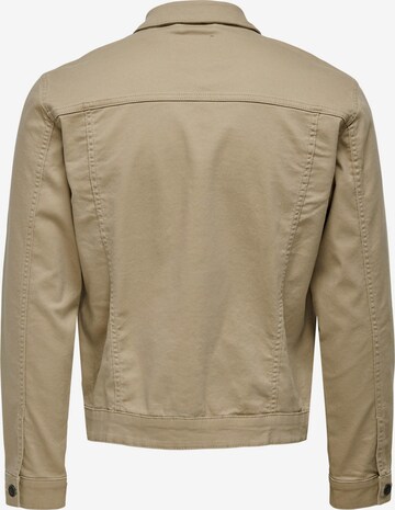 Only & Sons Between-season jacket 'Coin Life' in Beige