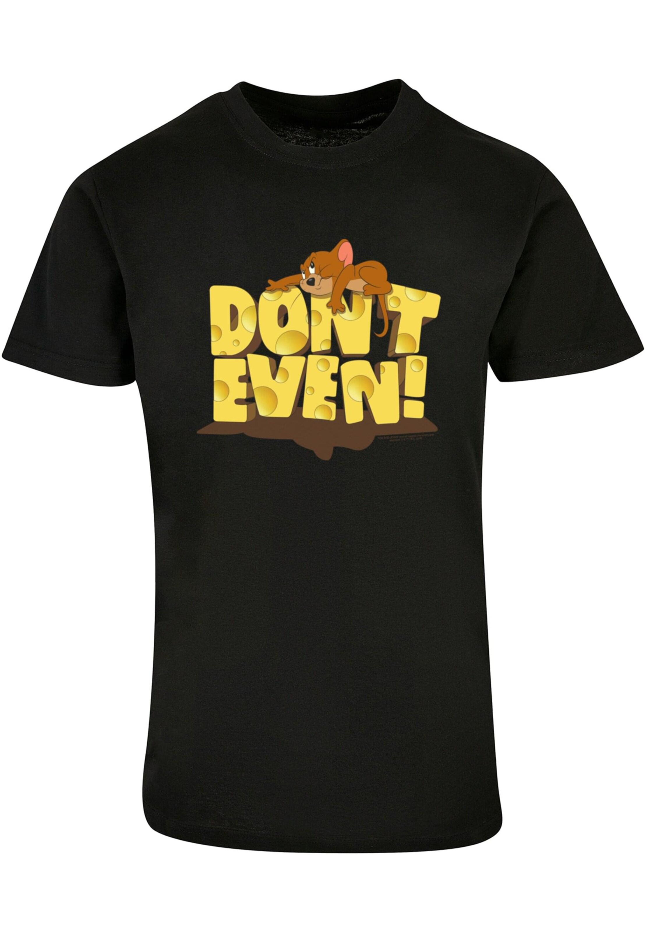 T-Shirt 'Tom and Jerry - Don't Even' ABSOLUTE CULT en noir : devant