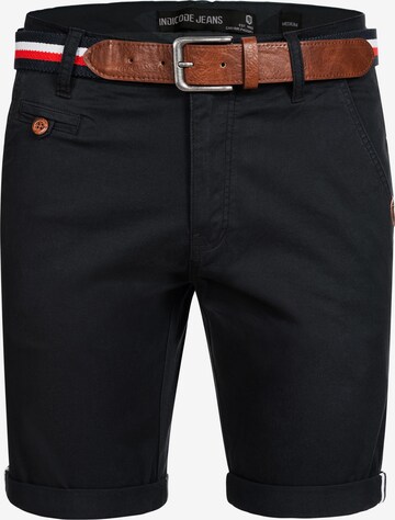 Regular Pantalon chino ' Creel ' INDICODE JEANS en noir : devant