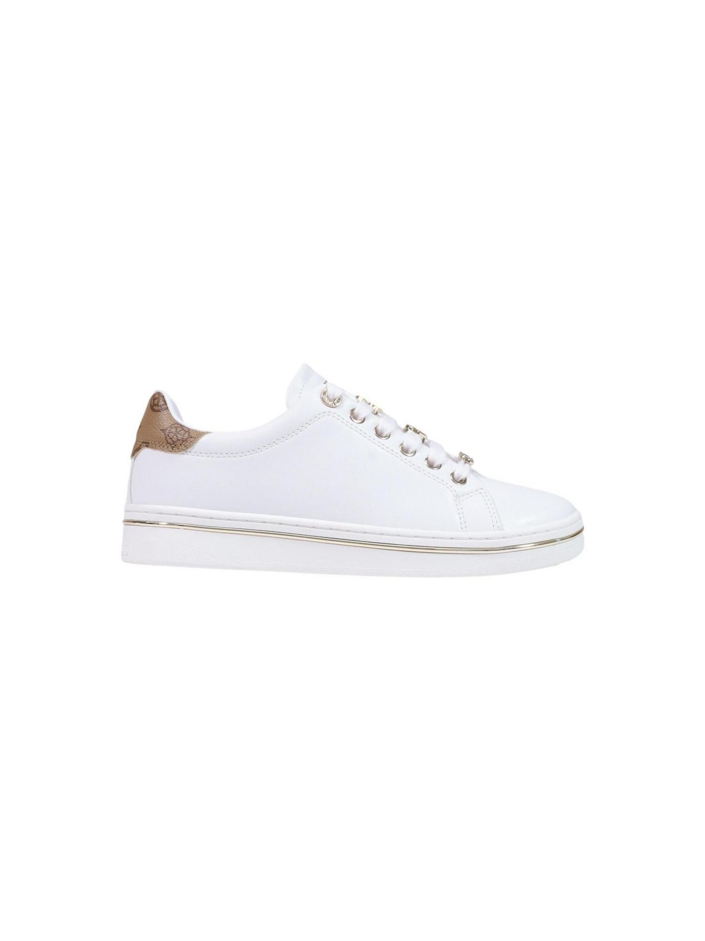 Sneaker bassa 'STASEY4 FLTSTS ELE12' di GUESS in bianco