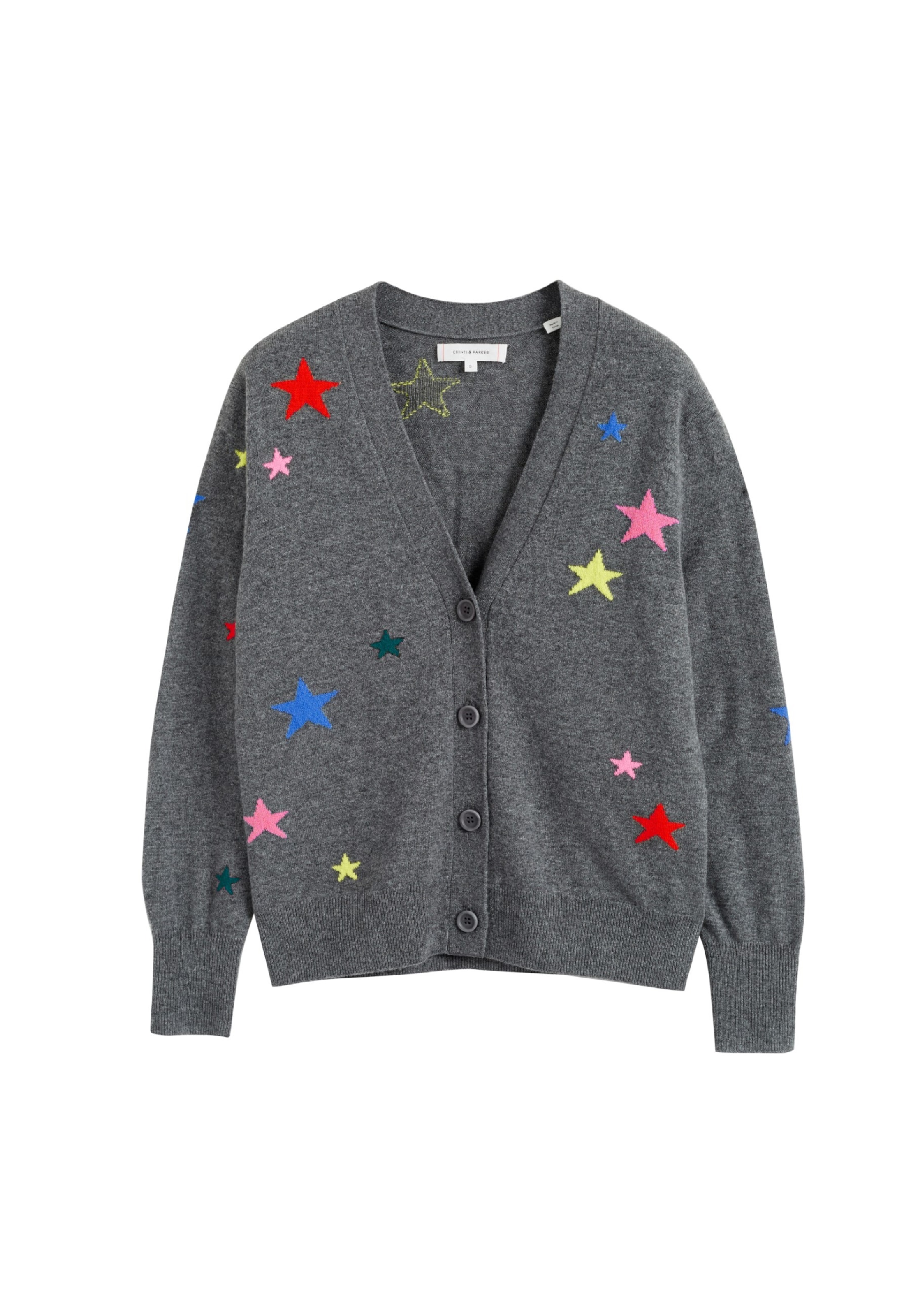 Chinti & Parker Cardigan 'Star' i grå: forside