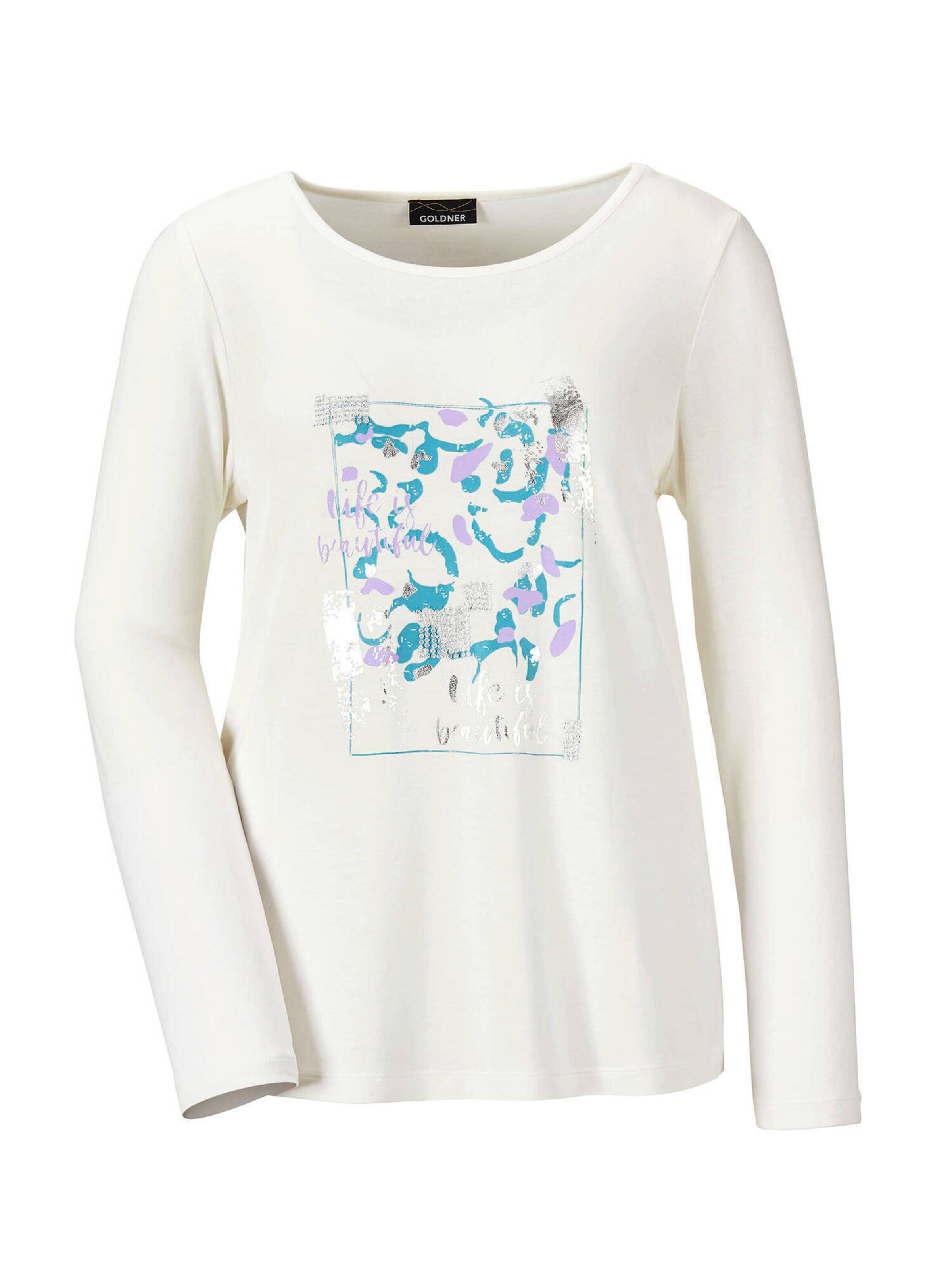 Goldner T-shirt en crème / mélange de couleurs, Vue avec produit