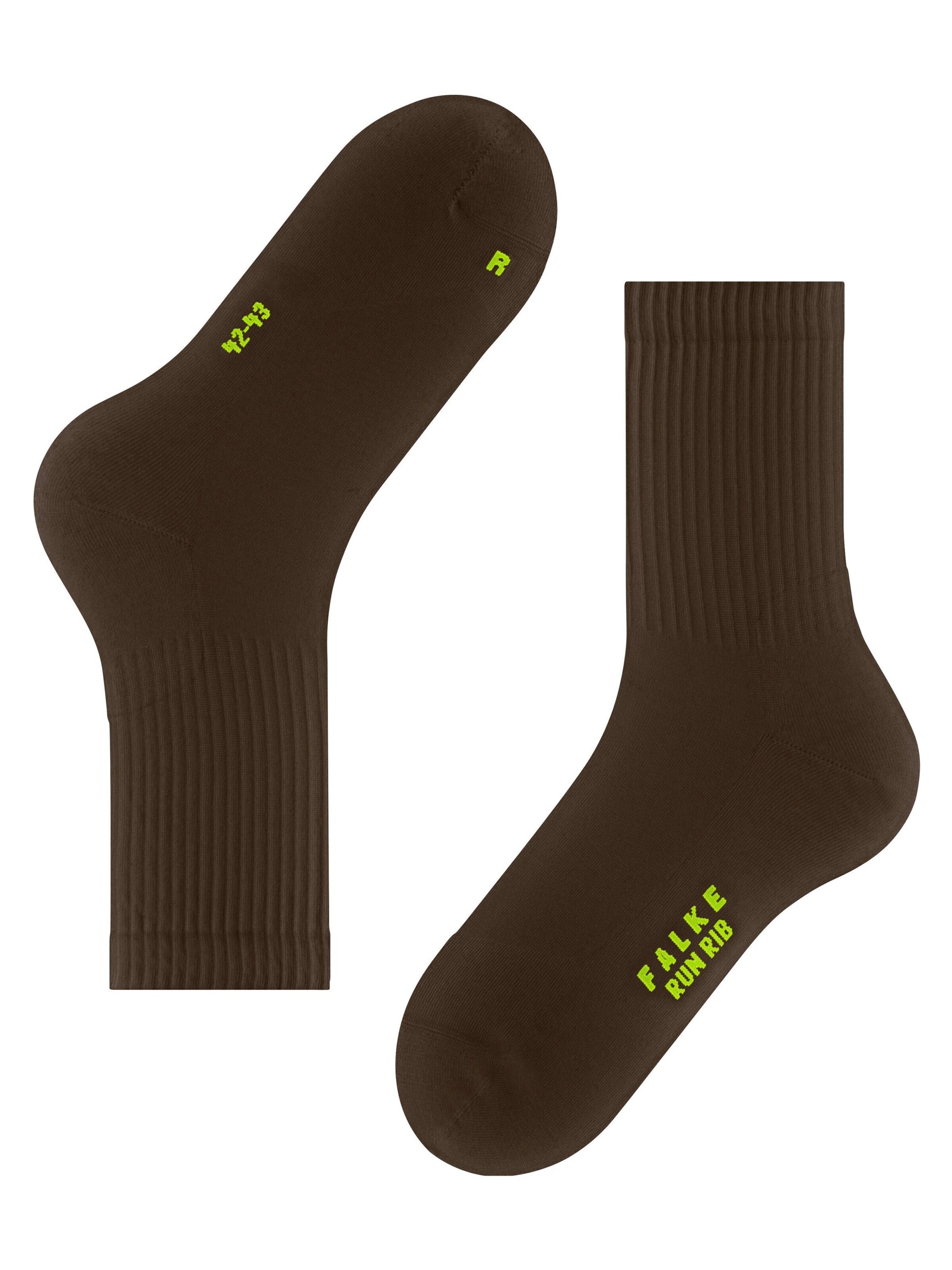 FALKE Socken 'Run Rib Crew'‌‌‌‌‌‌‌ in Braun