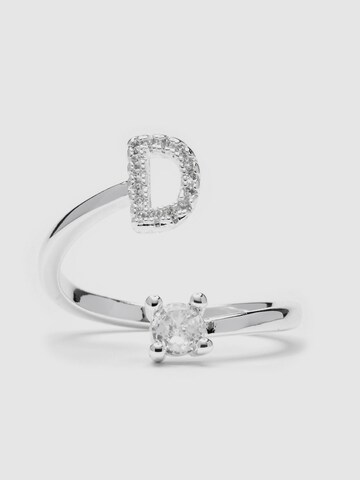 Luxenter Ring 'Alphabet D'‌‌‌ in Silber: Vorderseite